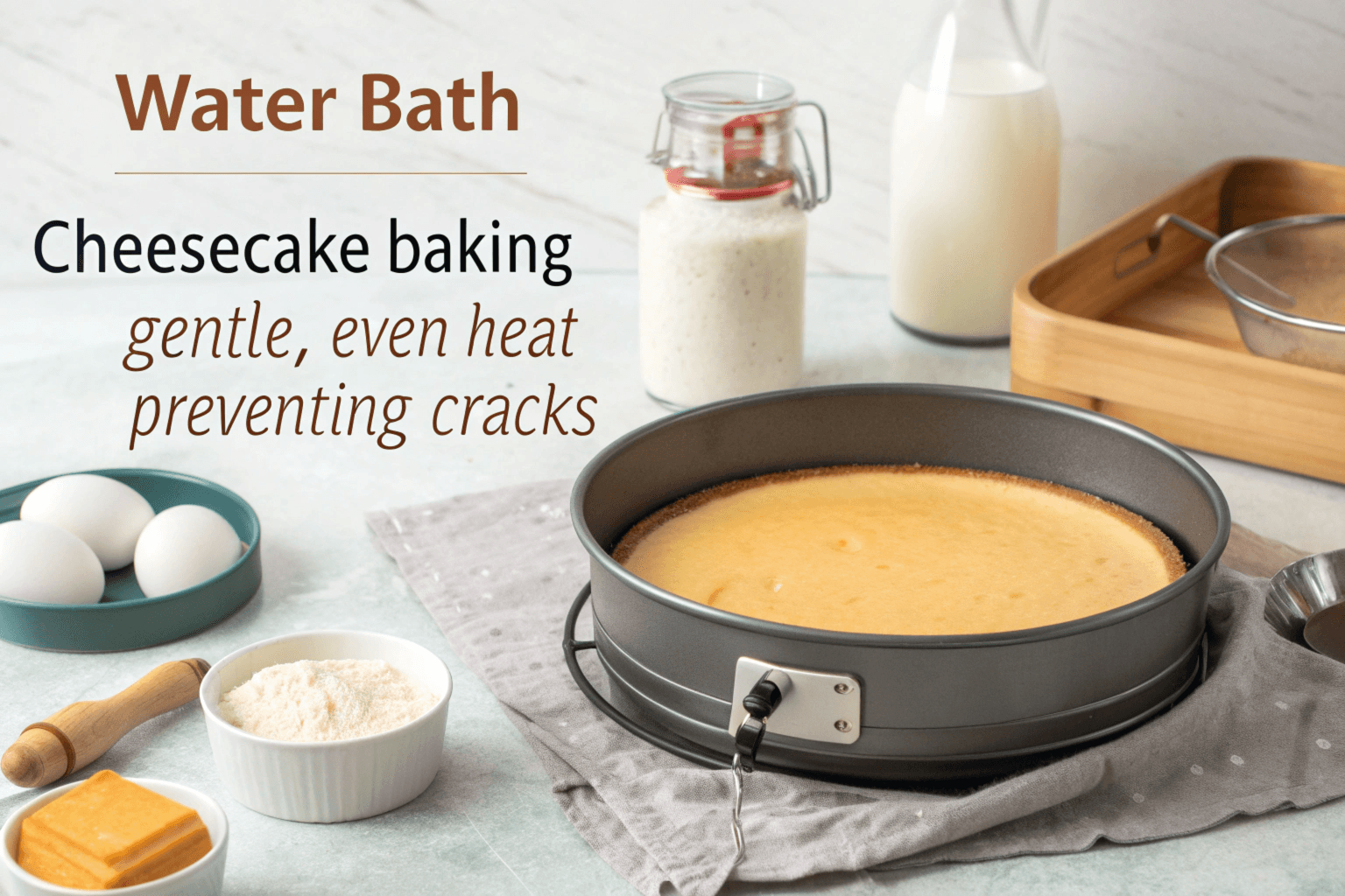 Water Bath in a Cheesecake