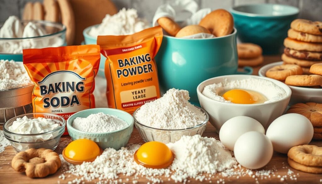 Leavening agents in baking