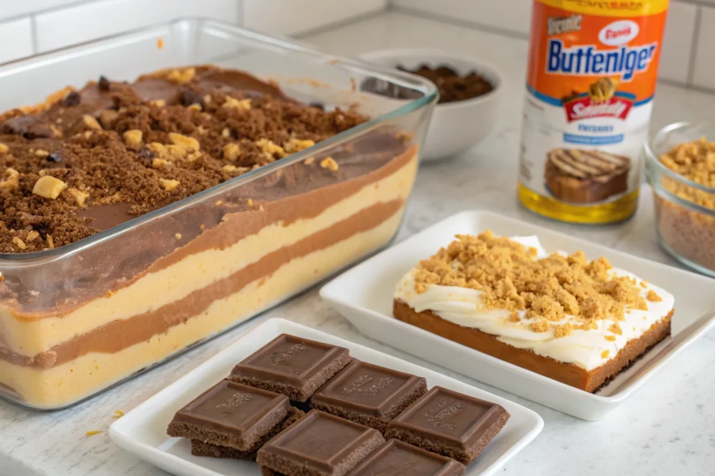  Layers of Butterfinger filling being made