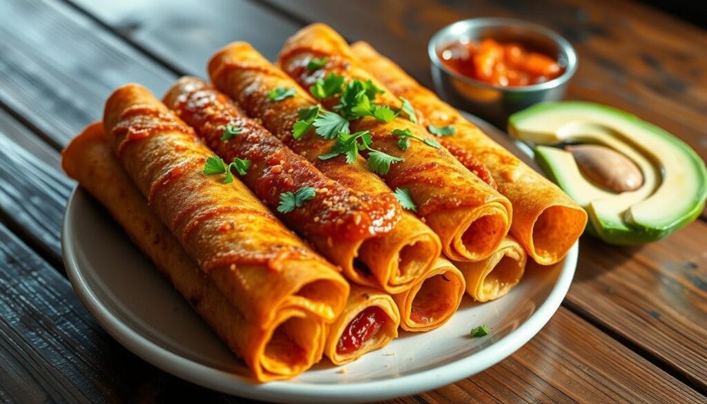 crispy chicken taquitos