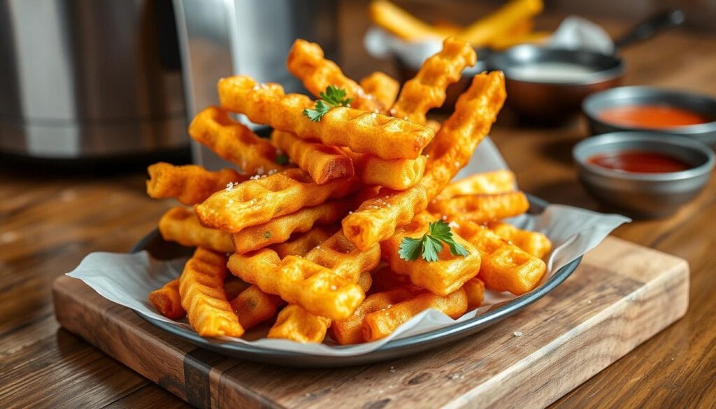 crispy waffle fries recipe