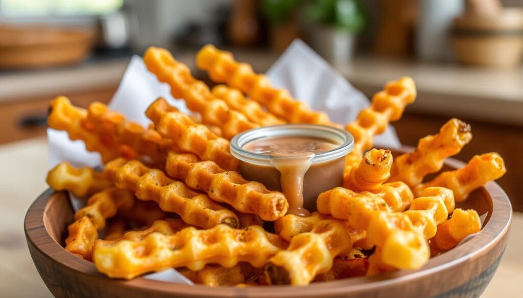 crispy waffle fries recipe