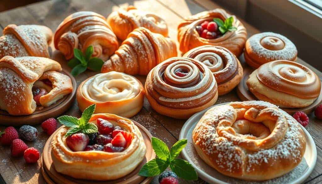 delicious breakfast pastries