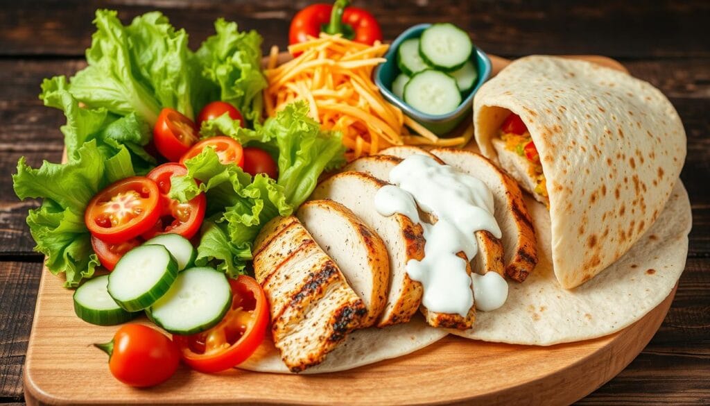 grilled chicken wrap ingredients