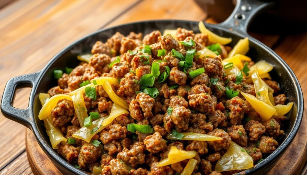 ground beef and cabbage dish