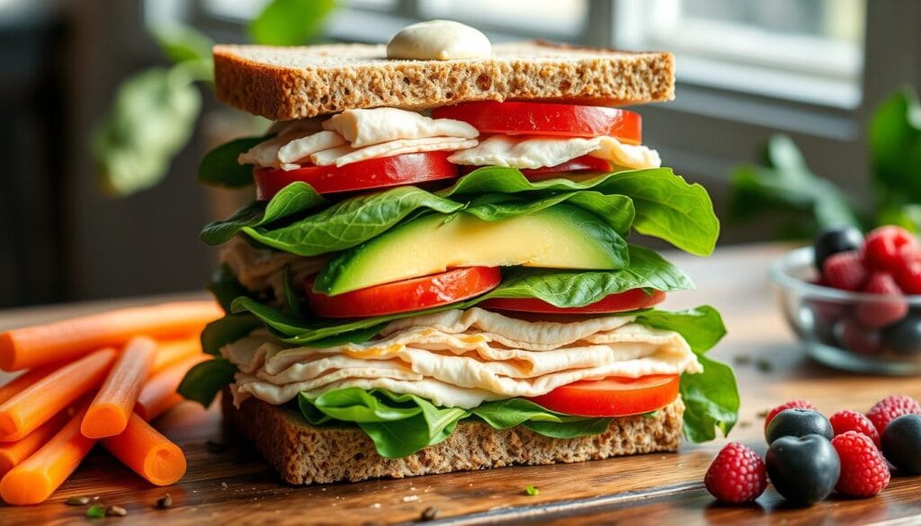 healthy turkey sandwich