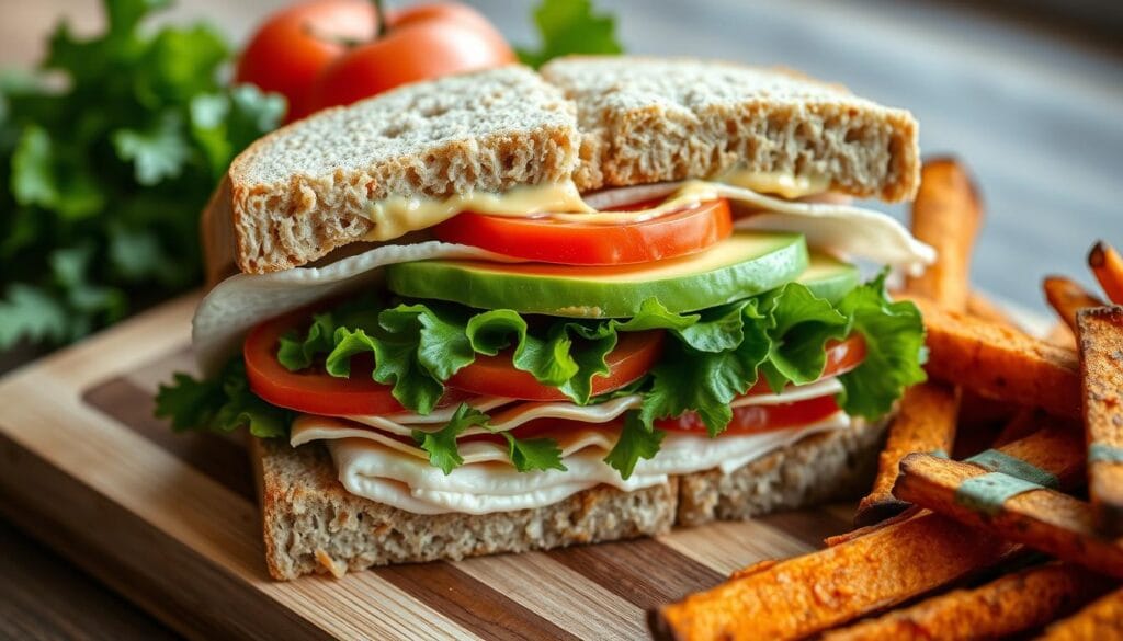 healthy turkey sandwich calories