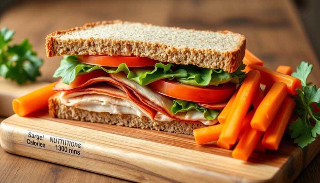 healthy turkey sandwich calories