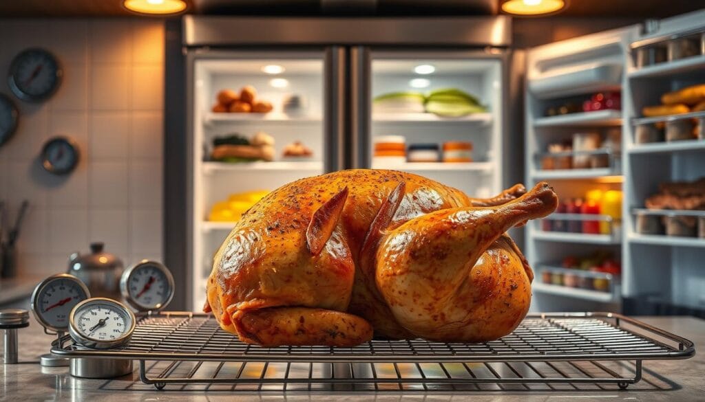 rotisserie chicken storage temperature