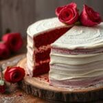 Valentine's day red velvet cake.