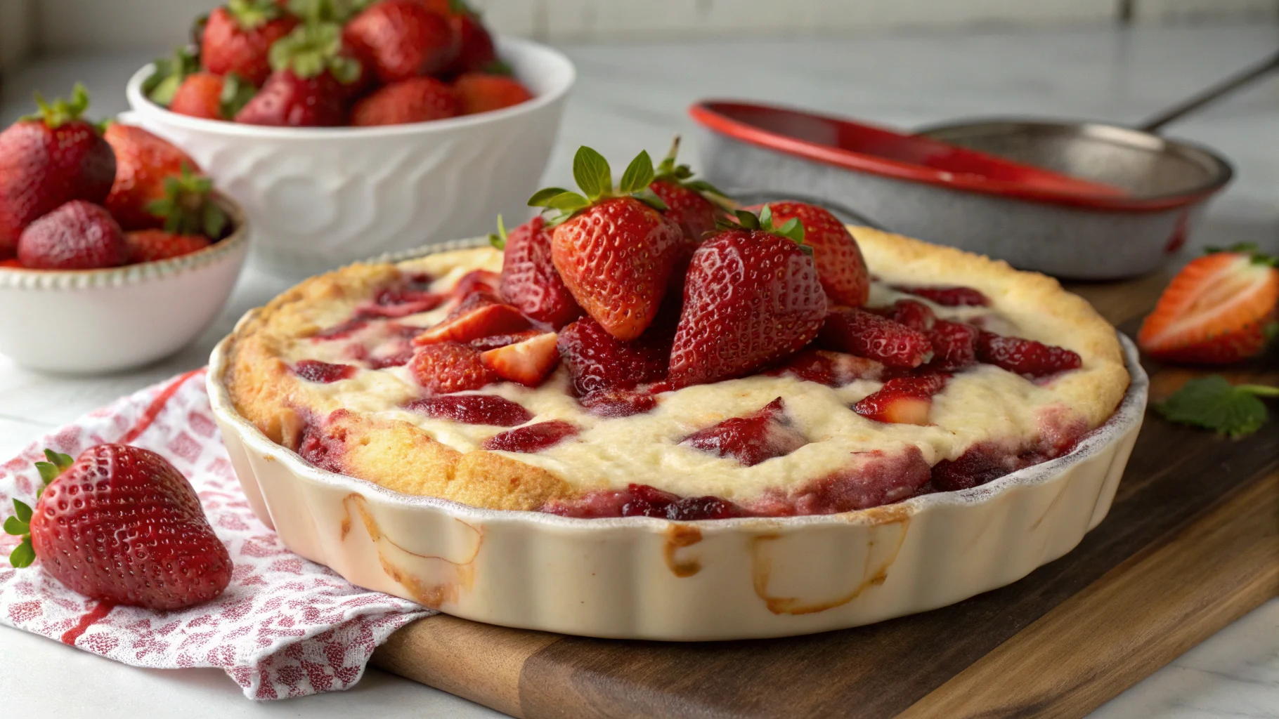 the Best Strawberry Cheesecake Dump Cake in Minutes