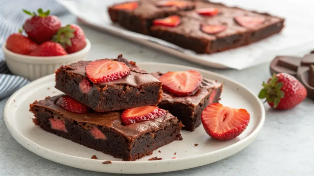 strawberry brownies recipe with cake mix