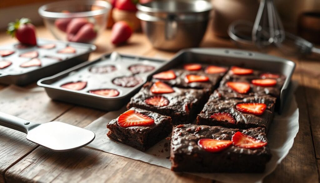 strawberry brownies recipe with cake mix